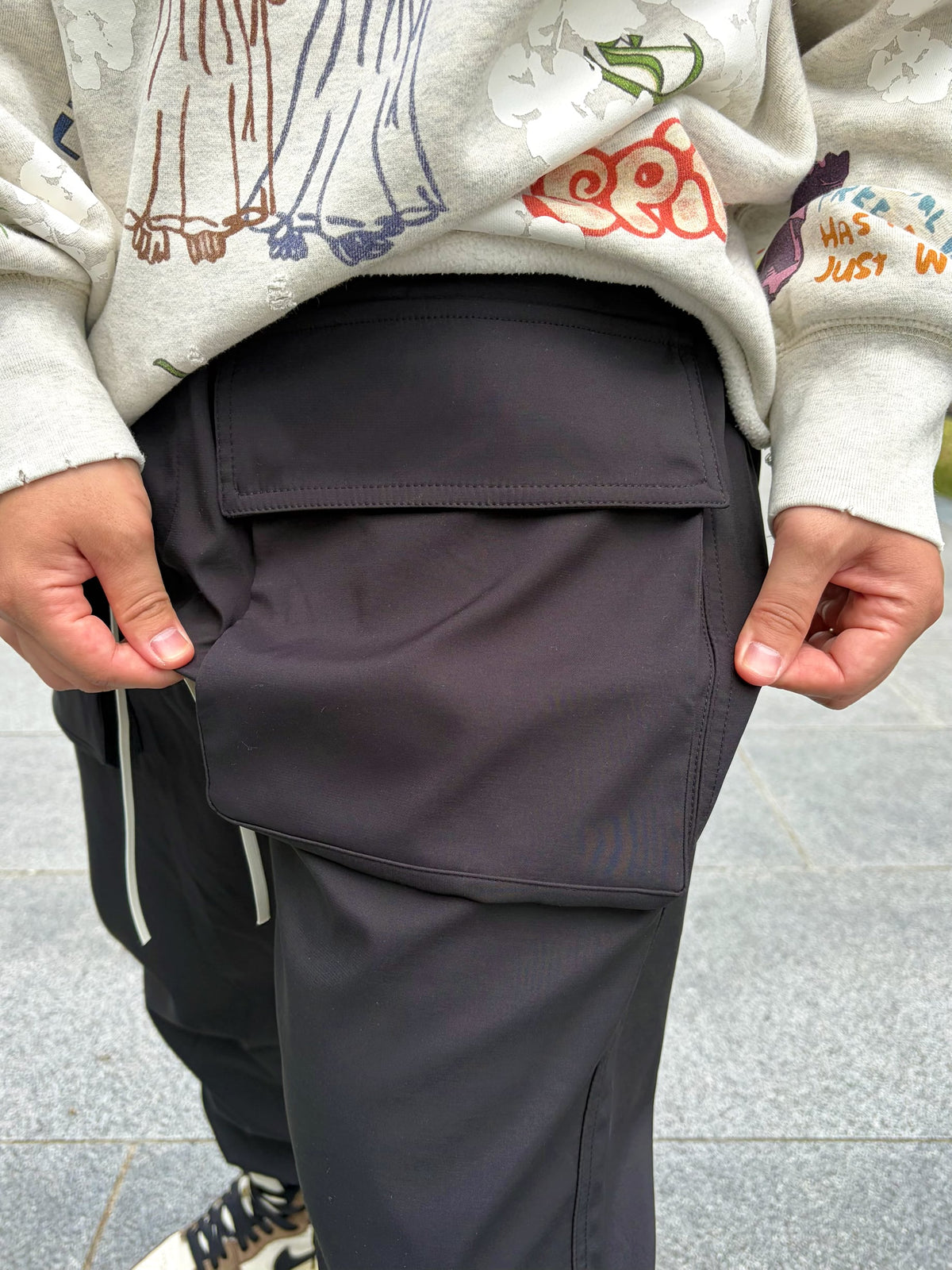 Nylon Cargo Pants