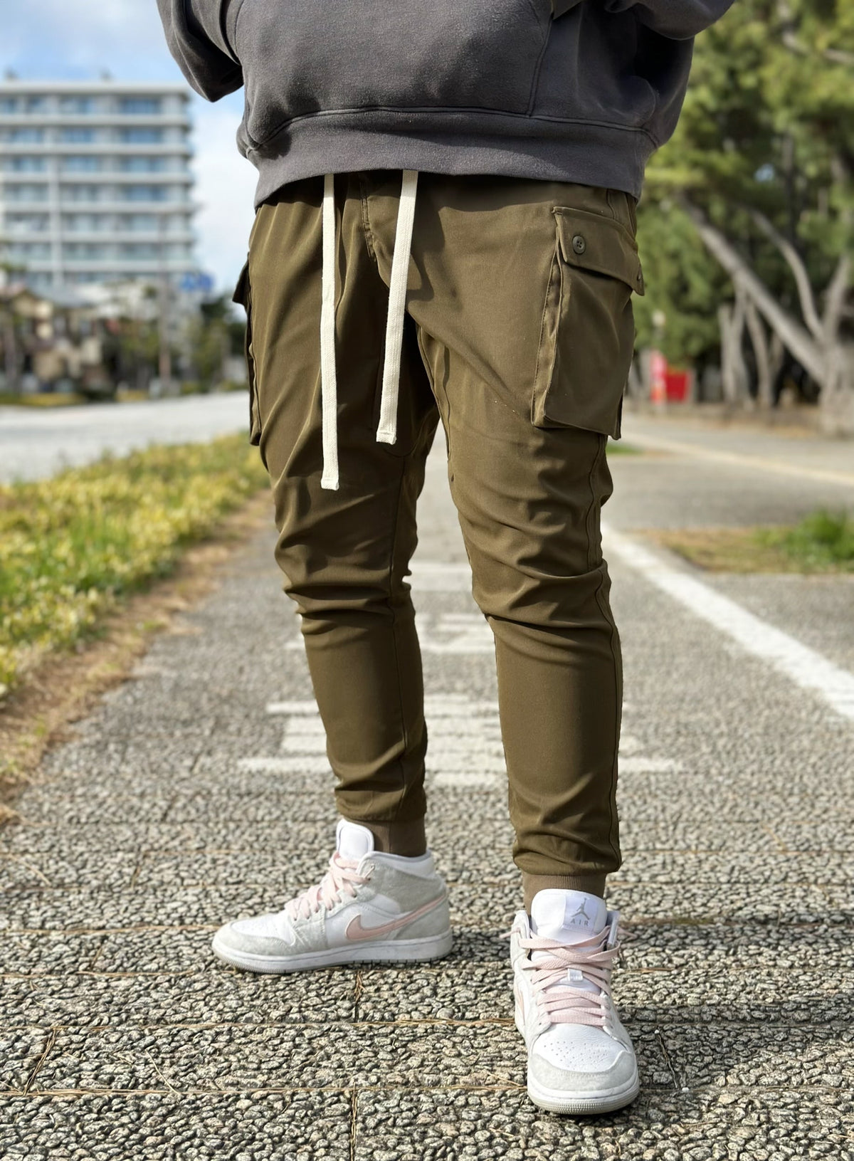 [即日発送]Jogger cargo pants(khaki)