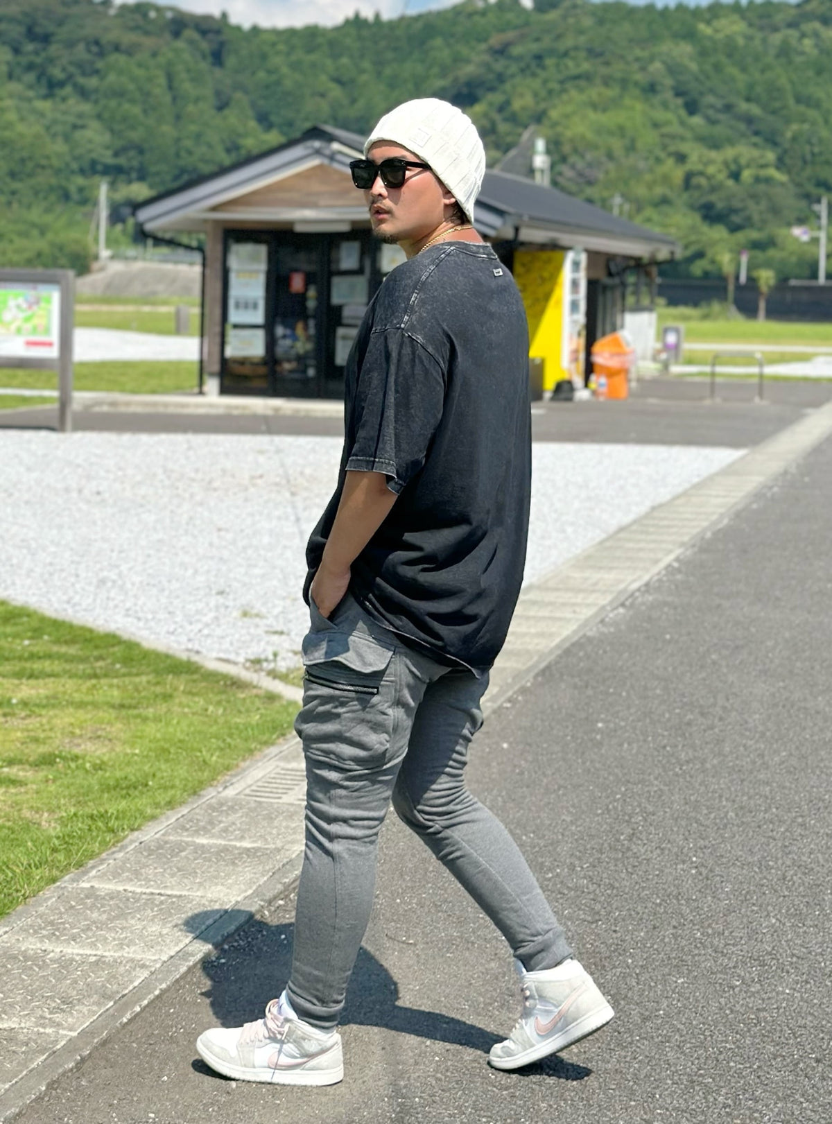 Slim fit Cargo pants(grey)