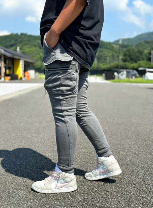 Slim fit Cargo pants(grey)