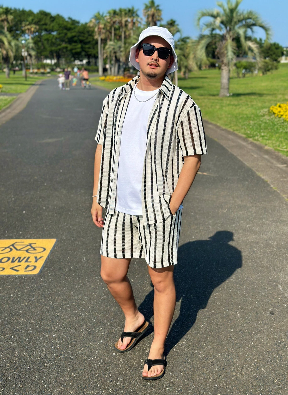 [即日発送]Sand Stripe Easy Shorts