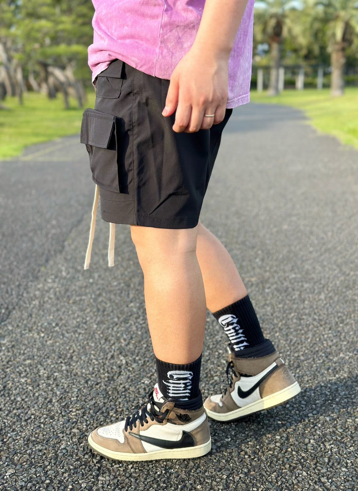 Nylon Cargo Shorts