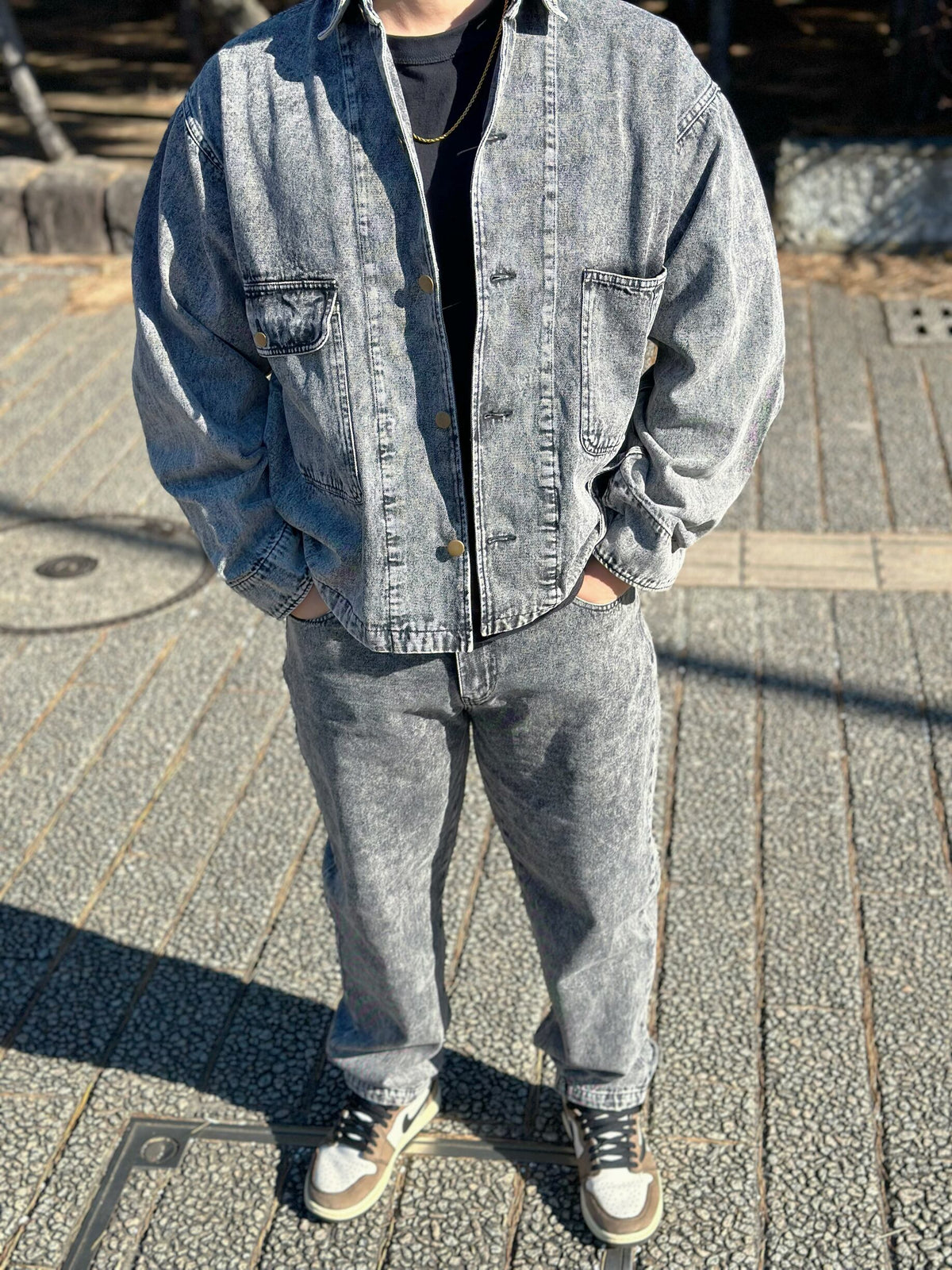 Chemical Wash Denim Shirt