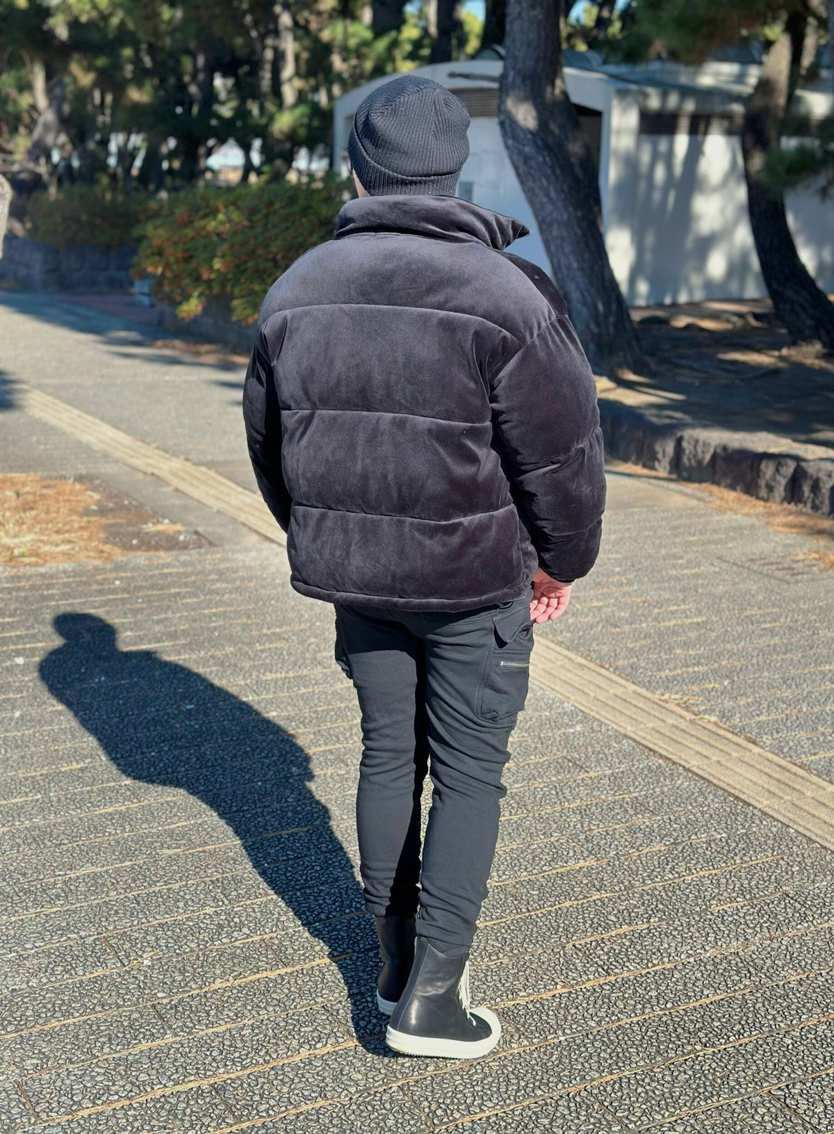 Slim fit Cargo pants(Black)