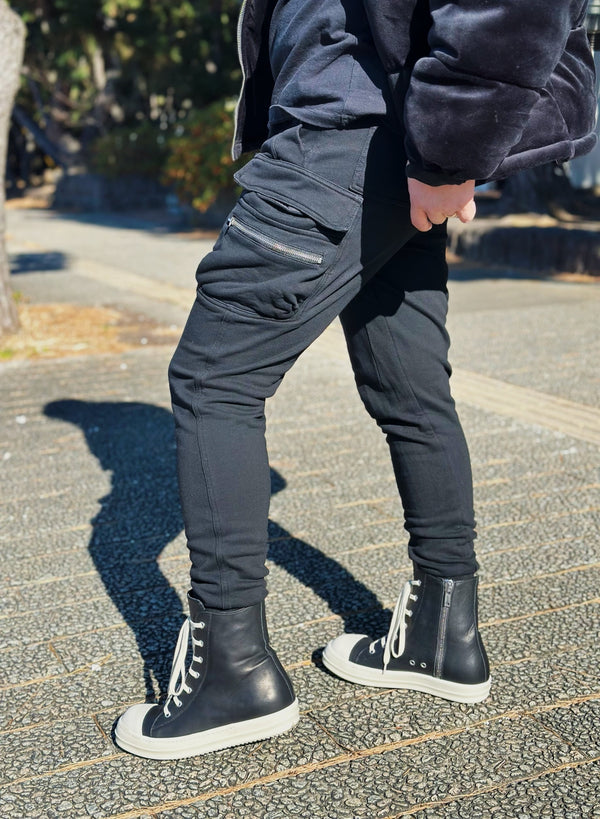 Slim fit Cargo pants(Black)