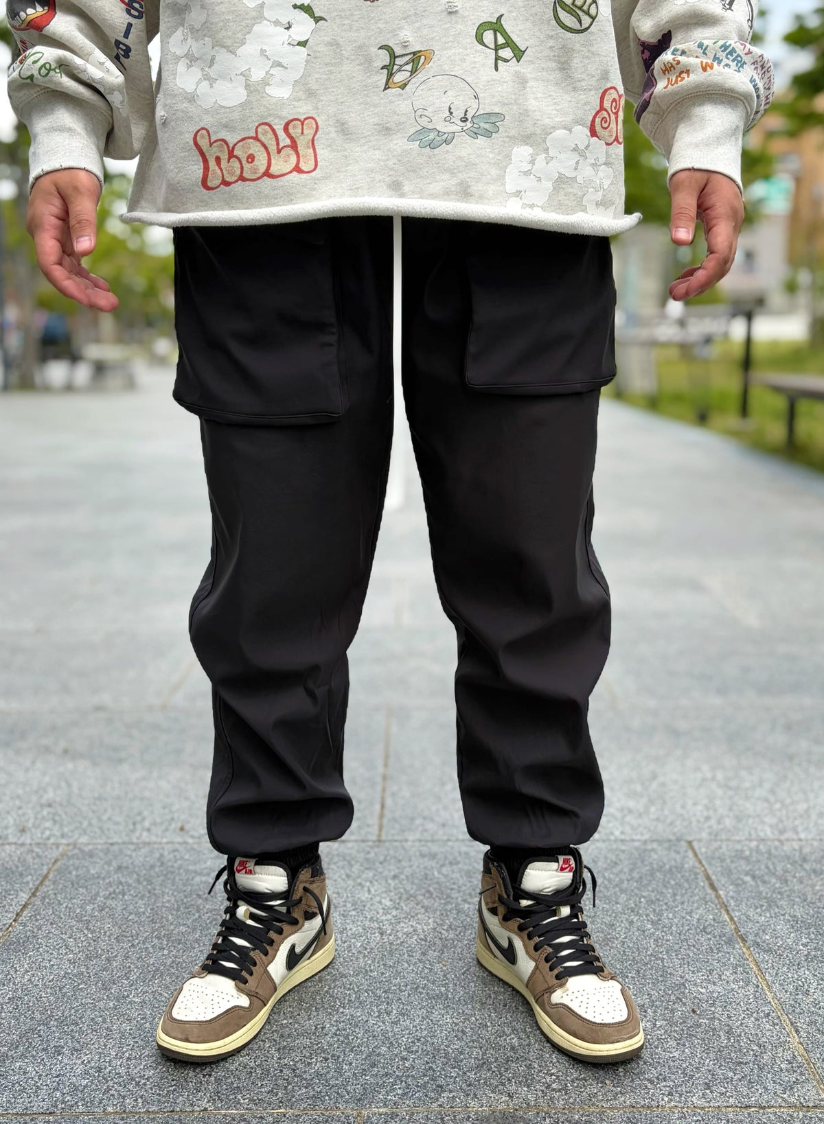Nylon Cargo Pants