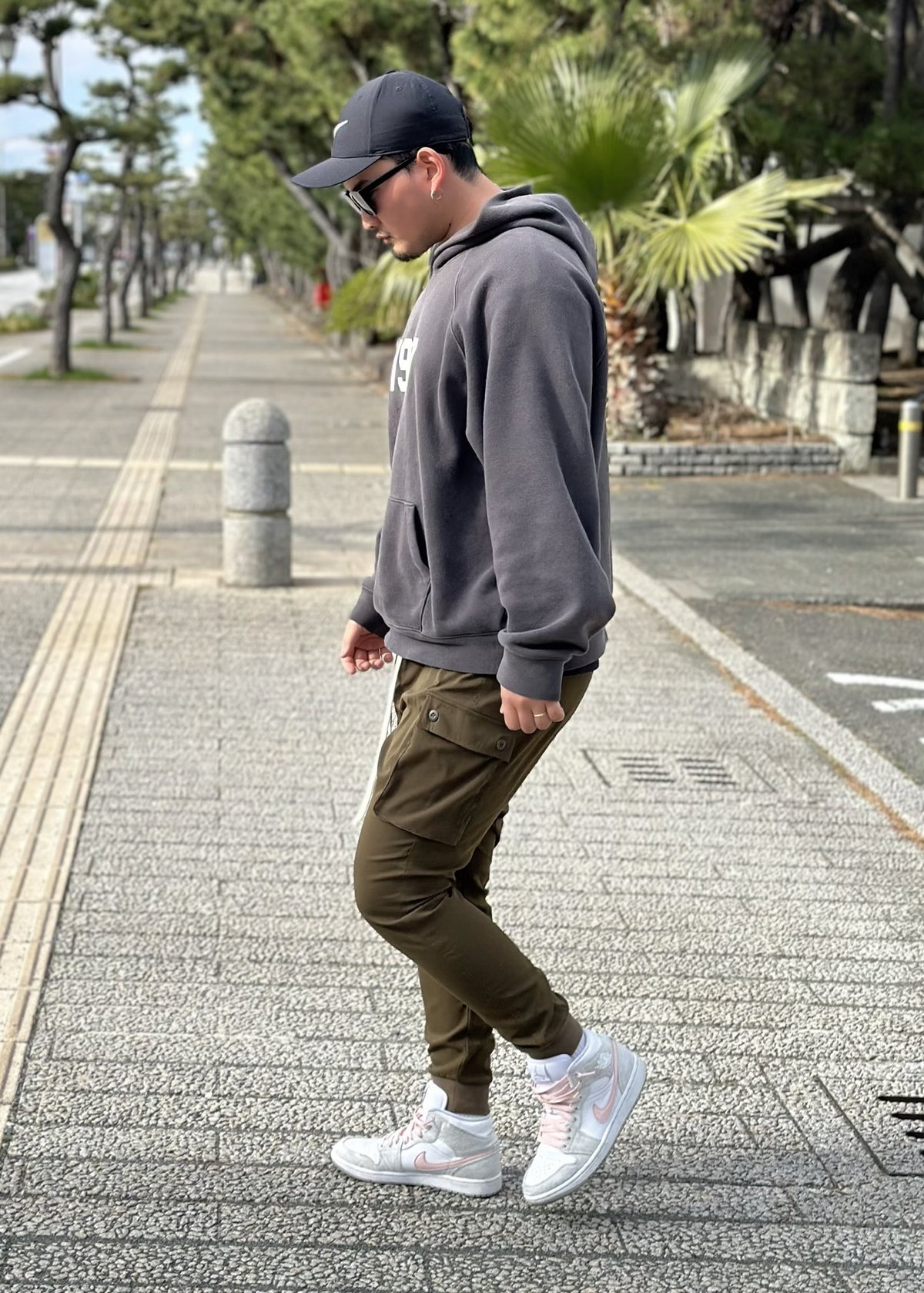 [即日発送]Jogger cargo pants(khaki)