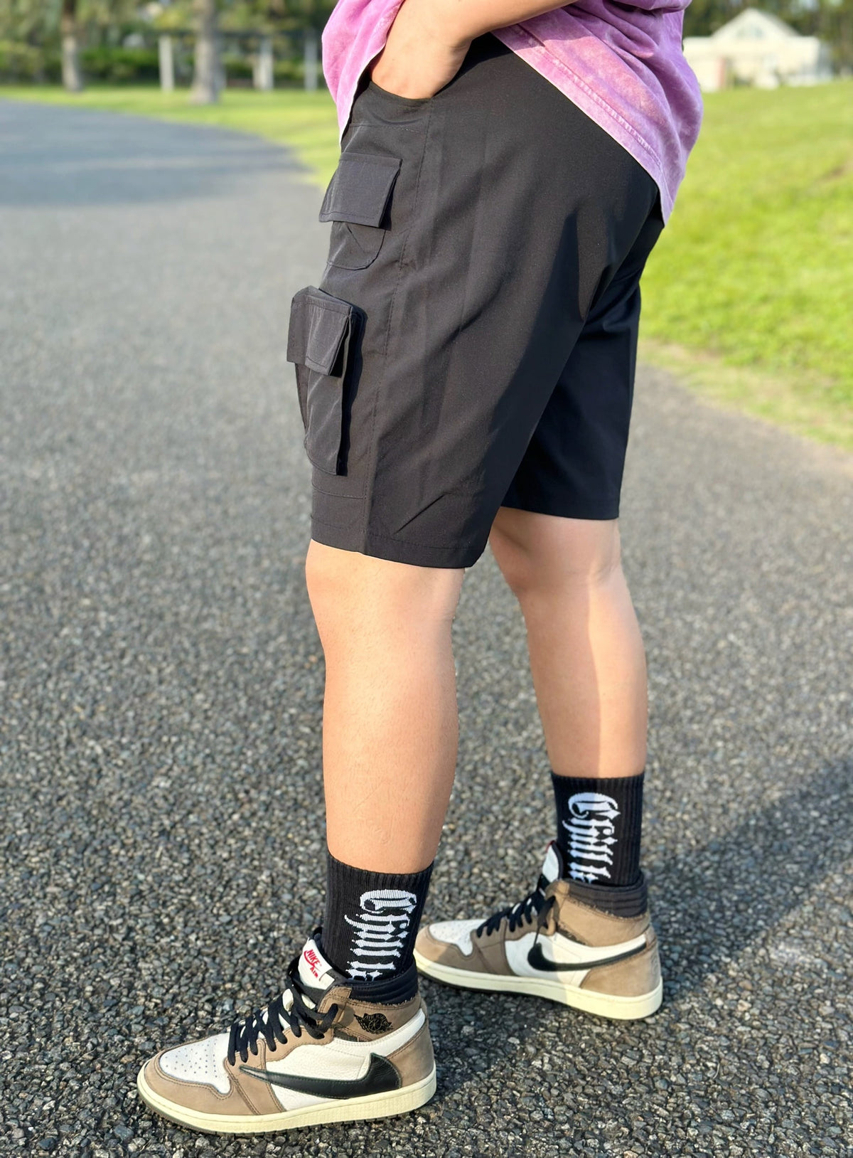Nylon Cargo Shorts