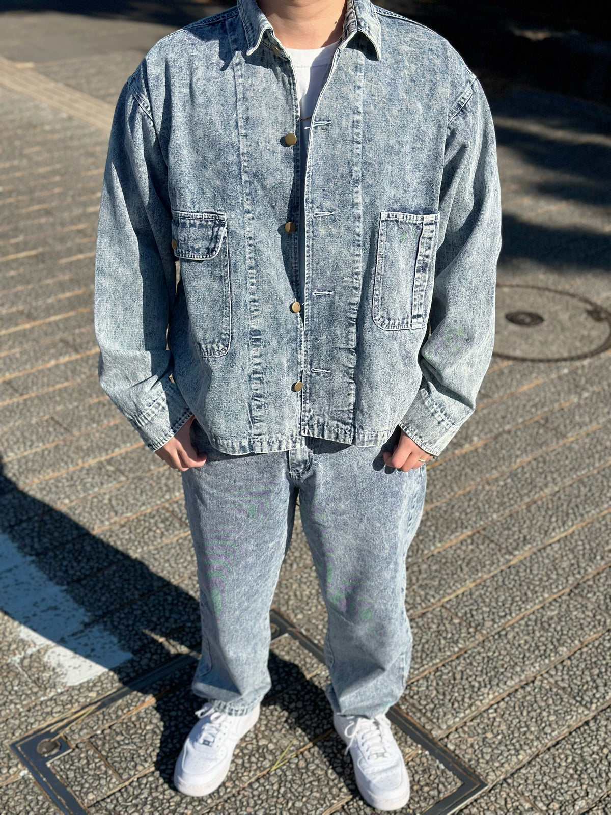 Chemical Wash Denim Shirt