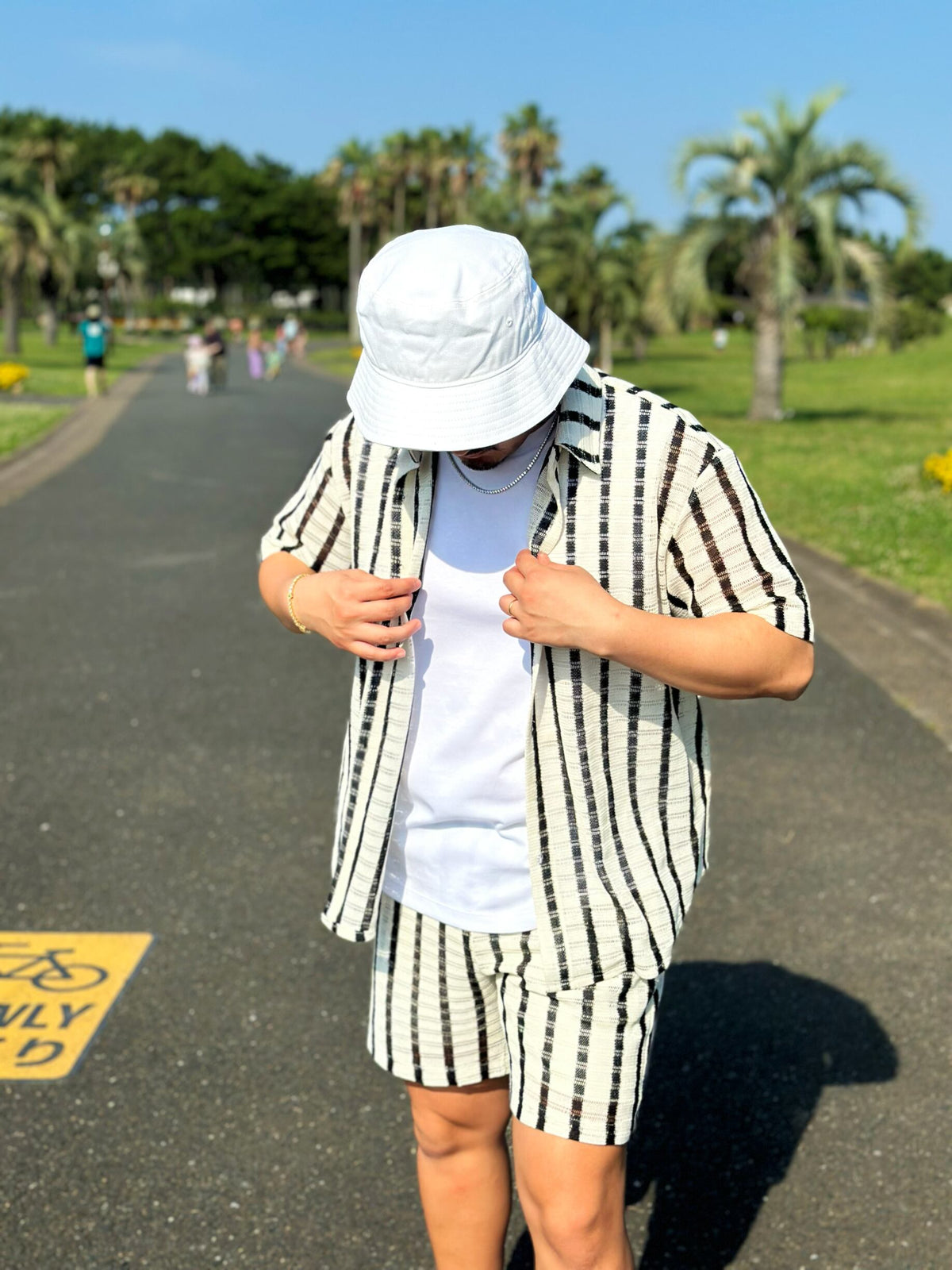 [即日発送]Sand Stripe Easy Shorts
