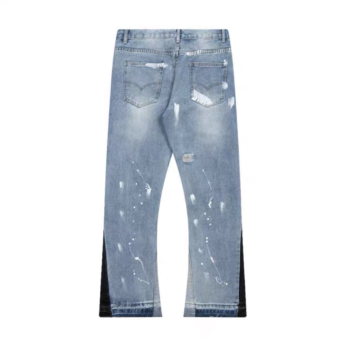 Paint Damage Flare Denim Pants