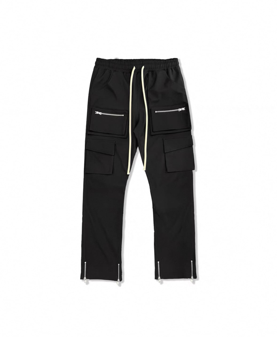 Nylon Flare Cargo Pants
