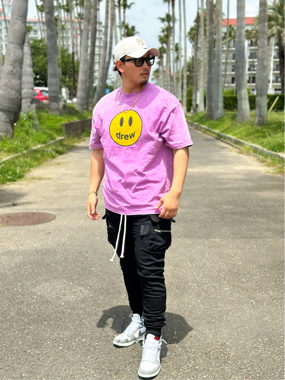 Slim fit Cargo pants(Black)